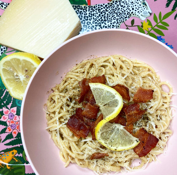 Creamy Lemon Spaghetti with Bacon