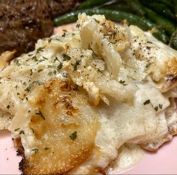 Goat Cheese Scalloped Potatoes