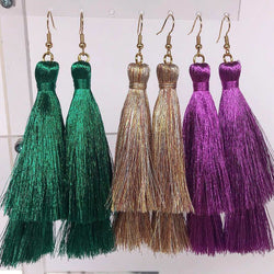Metallic Tassel Earrings