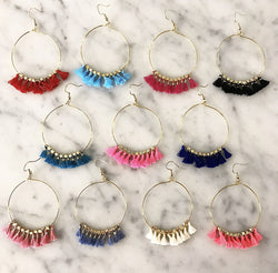 Fringe Hoop Earrings